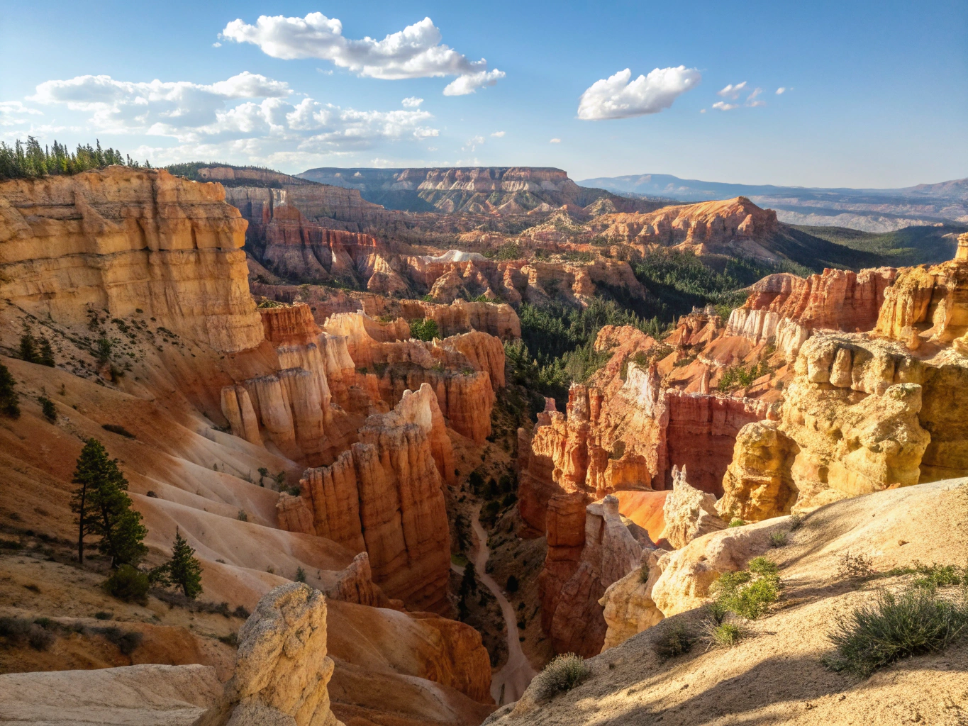 Vue plongeante sur le canyon de la rivière Vauréal